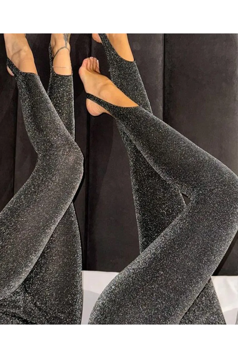 HPQ1313 High Stretch Glittery Leggings Pant