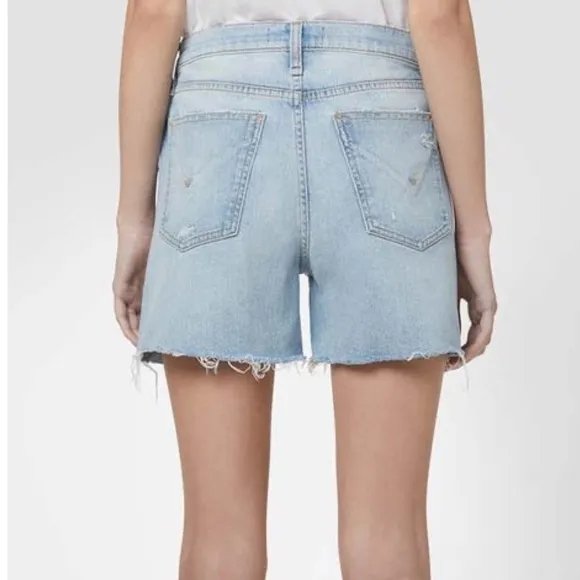 Hudson NWT Lift Me Up Devon High-Rise Destroyed Biker Shorts 24 00