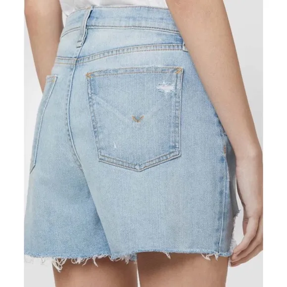 Hudson NWT Lift Me Up Devon High-Rise Destroyed Biker Shorts 24 00