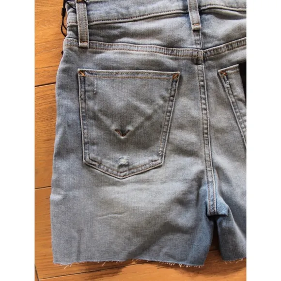 Hudson NWT Lift Me Up Devon High-Rise Destroyed Biker Shorts 24 00