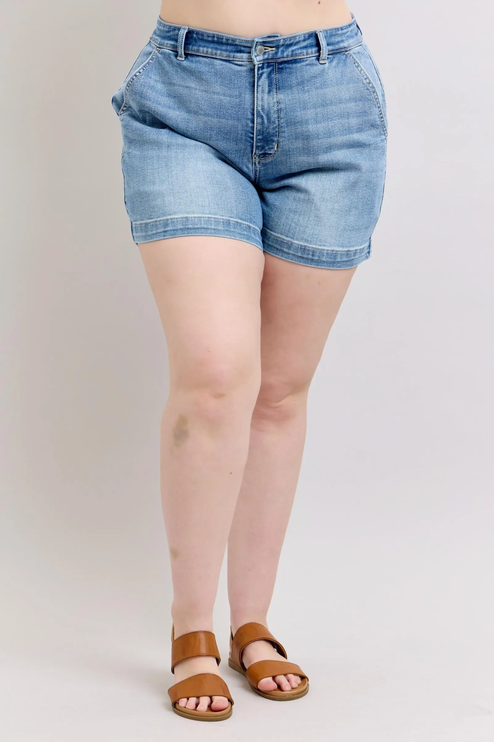 HW Denim Trouser Shorts