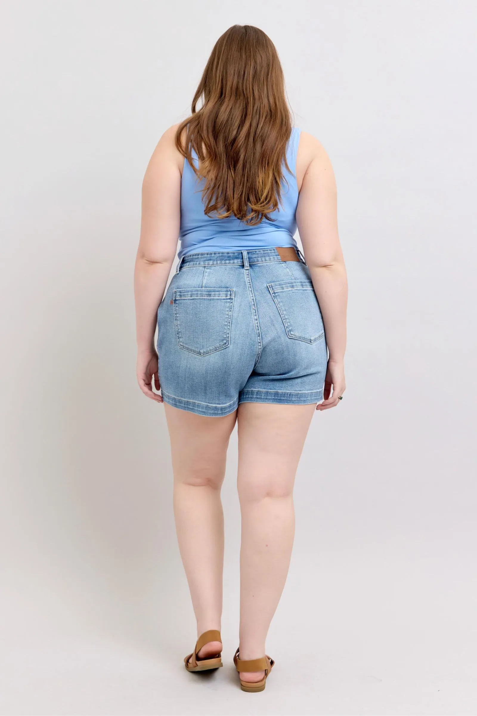 HW Denim Trouser Shorts