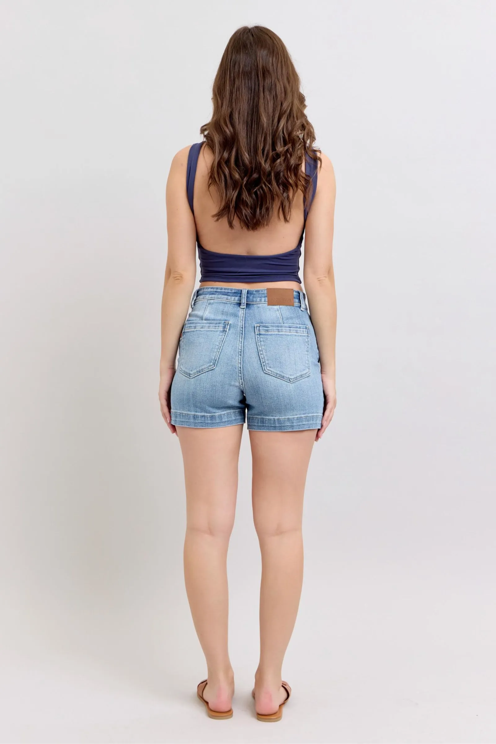 HW Denim Trouser Shorts
