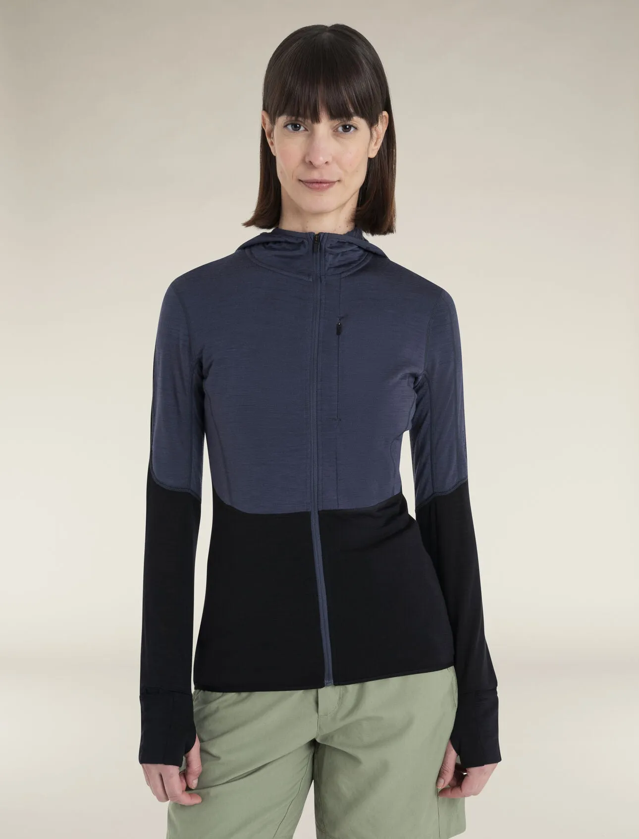 Icebreaker Merino Blend 200 Realfleece Descender LS Zip Hoodie (Women's)
