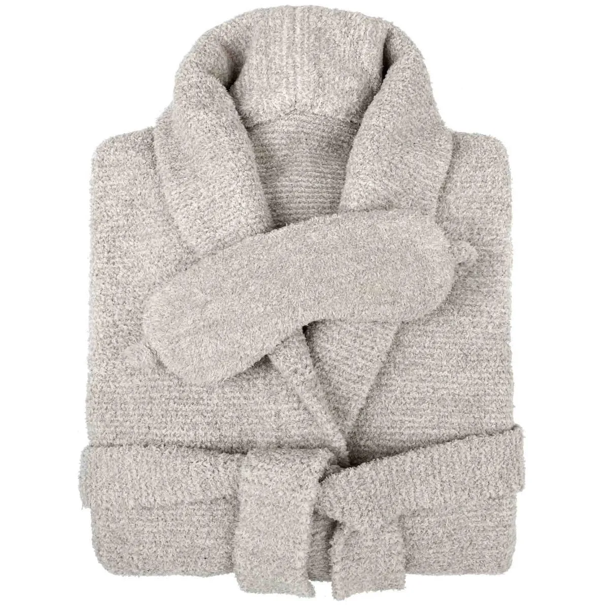 Kashwere Lounge Large Oyster & Bone Malibu Heathered Robe & Eye Mask Set ~ LAST CHANCE SALE ~ LIMITED QUANTITIES