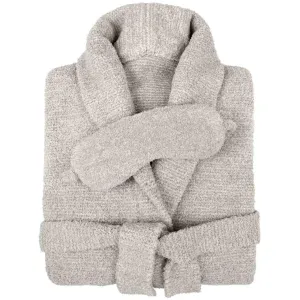 Kashwere Lounge Large Oyster & Bone Malibu Heathered Robe & Eye Mask Set ~ LAST CHANCE SALE ~ LIMITED QUANTITIES