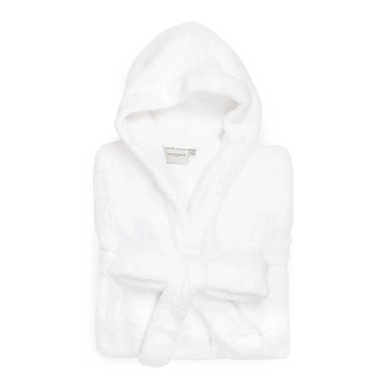 Kashwere Ultra Plush White Signature Hooded Robe Chenilla Classic