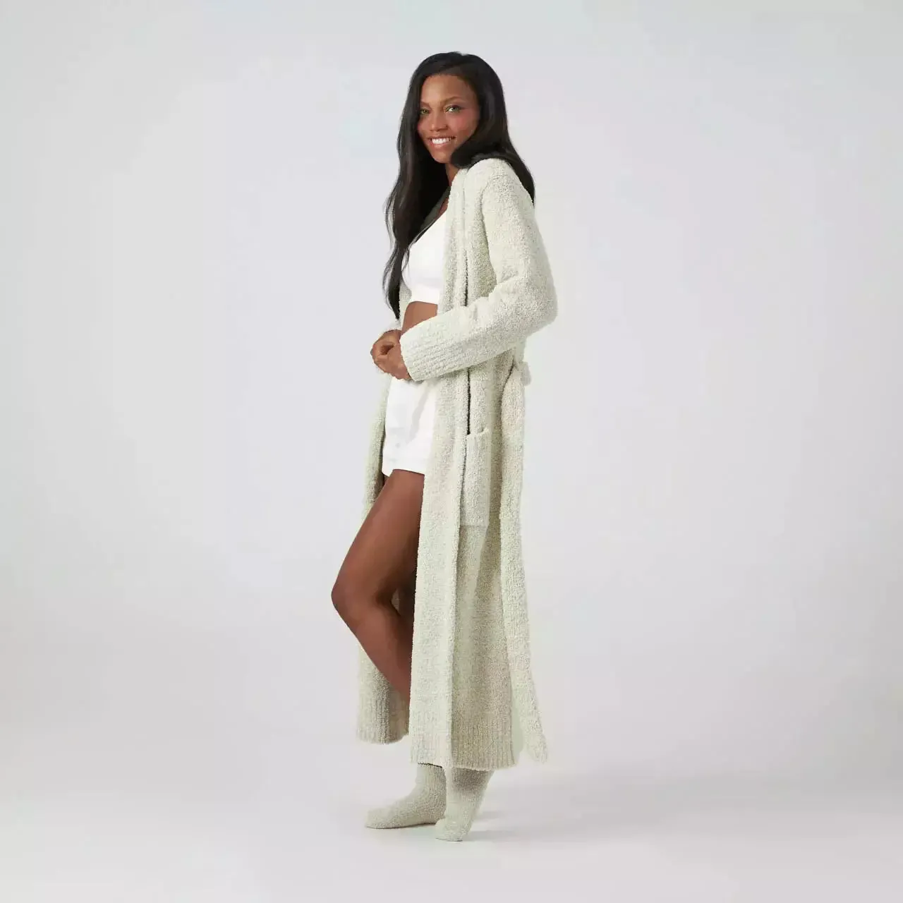 Kashwere Ultra Soft Hampton Robe Available In Stone, Malt, Creme &  Navy