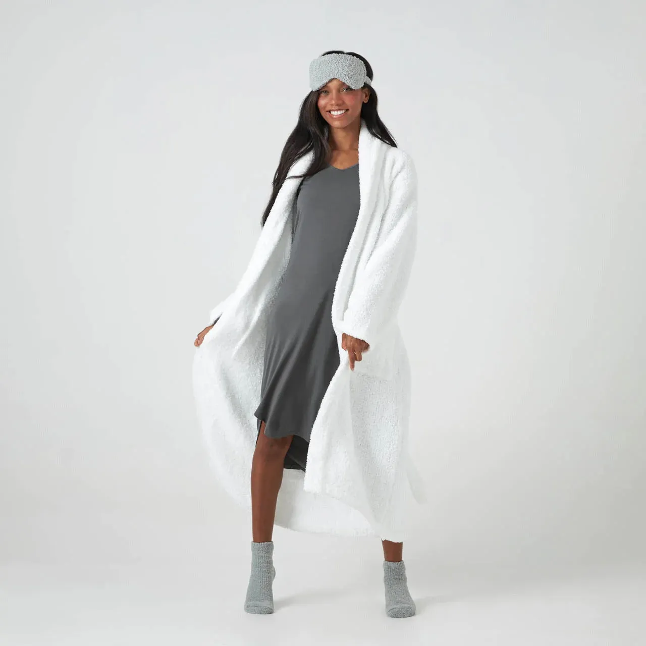 Kashwere Ultra Soft Signature Shawl Collar Robe Available In White, Crème, Navy, Soapstone, Iris, Pink, Walnut, Ice Blue, Slate & Black ~ LAST CHANCE SALE ~ LIMITED QUANTITIES