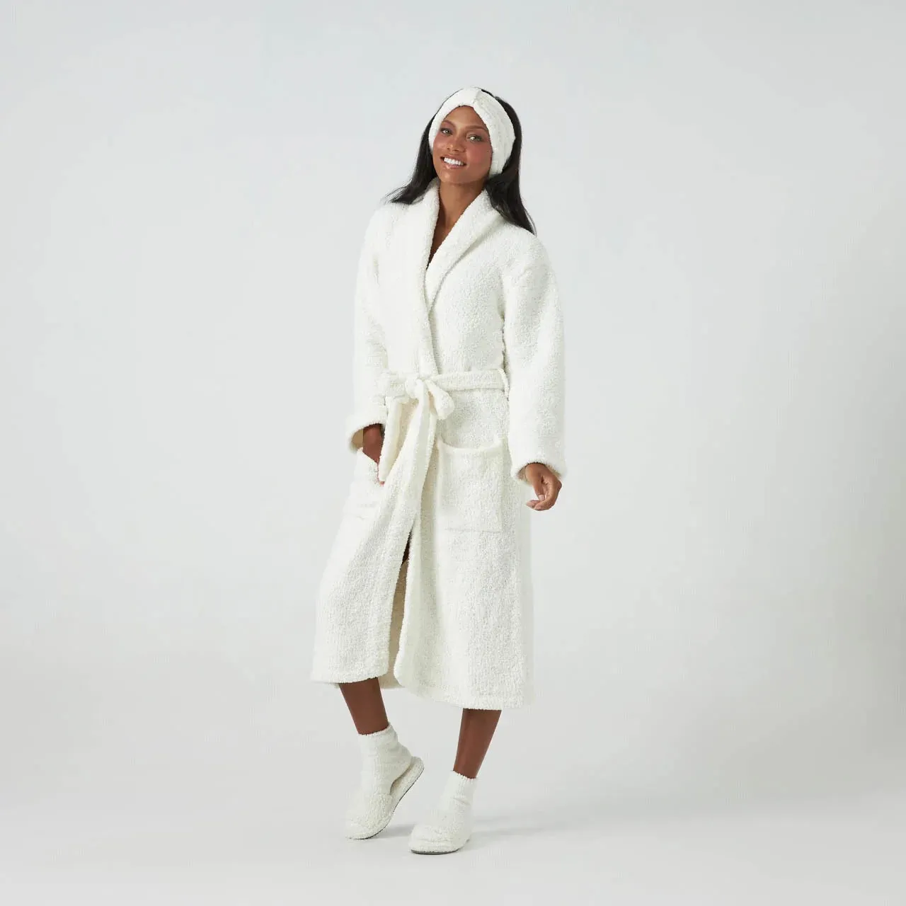 Kashwere Ultra Soft Signature Shawl Collar Robe Available In White, Crème, Navy, Soapstone, Iris, Pink, Walnut, Ice Blue, Slate & Black ~ LAST CHANCE SALE ~ LIMITED QUANTITIES