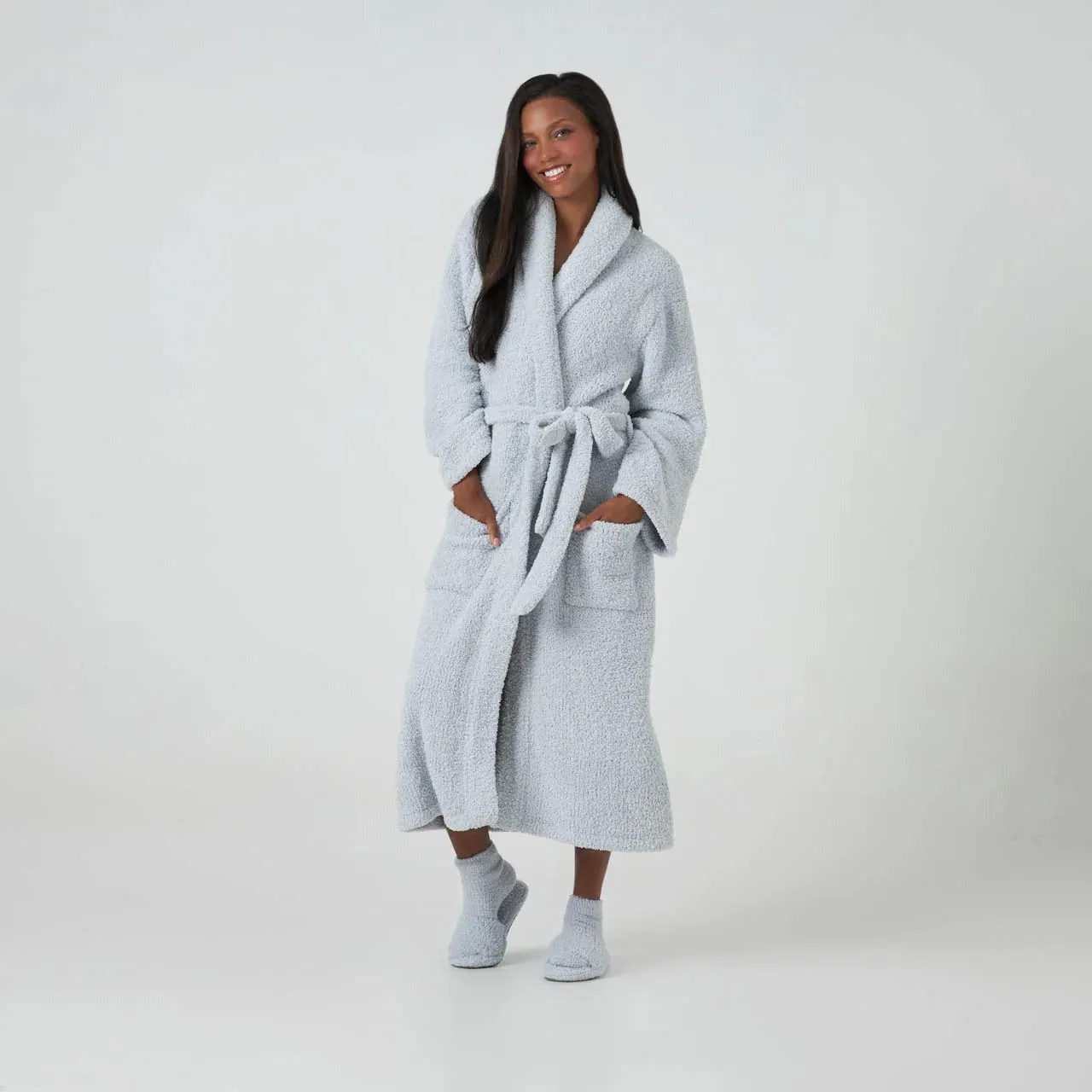 Kashwere Ultra Soft Signature Shawl Collar Robe Available In White, Crème, Navy, Soapstone, Iris, Pink, Walnut, Ice Blue, Slate & Black ~ LAST CHANCE SALE ~ LIMITED QUANTITIES