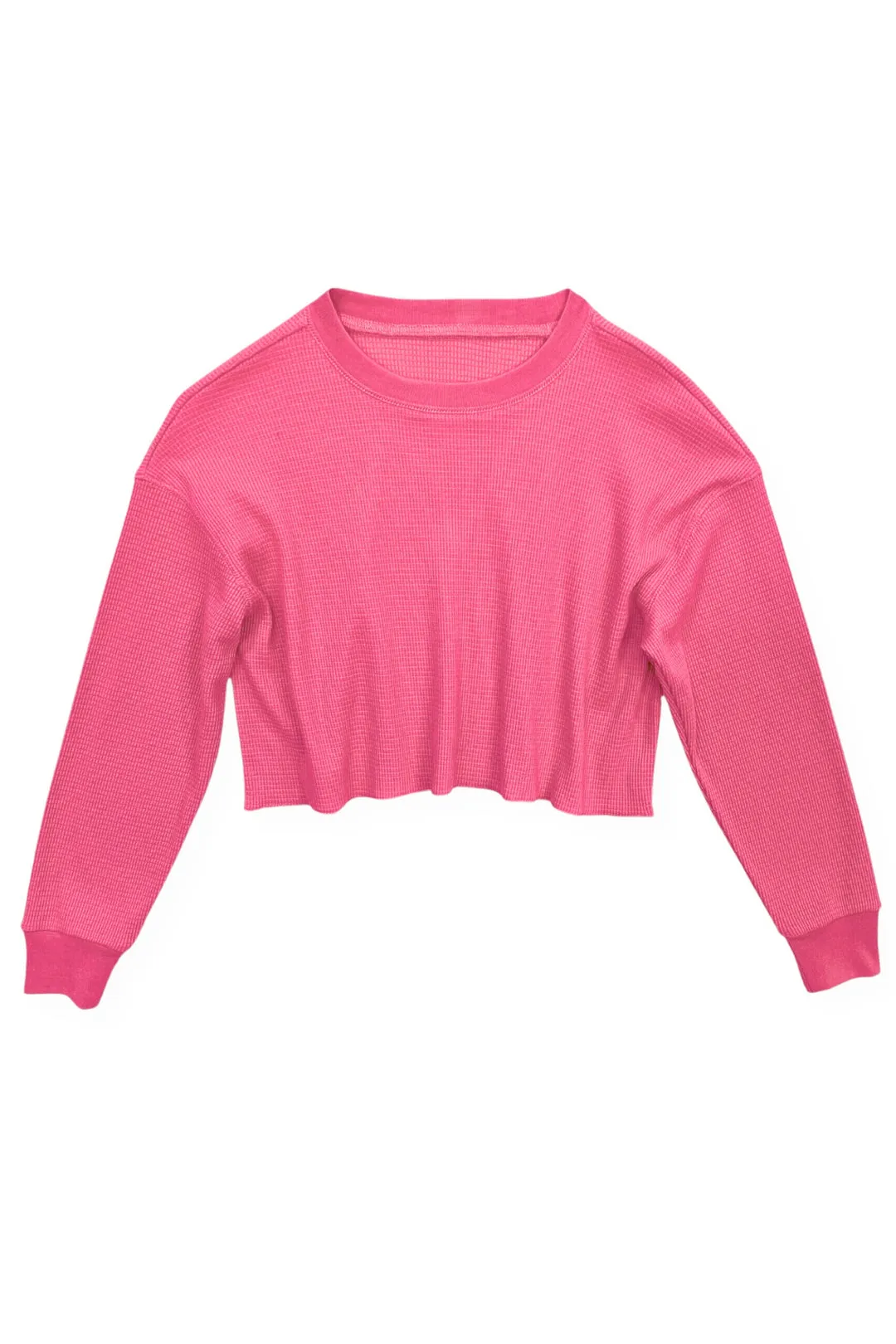 Katie J Cooper Waffle Crop Top