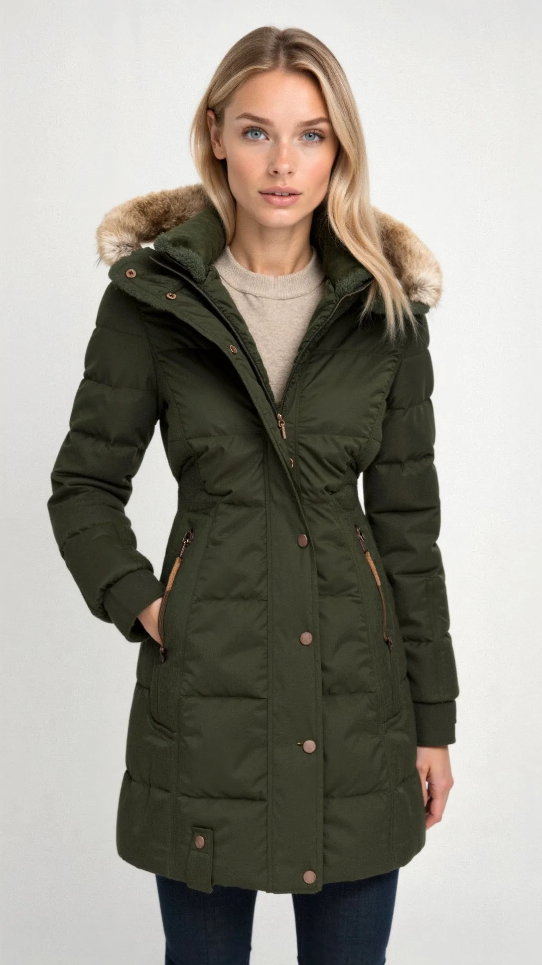 Kerensa - Cozy Hooded Insulation Woman's Coat
