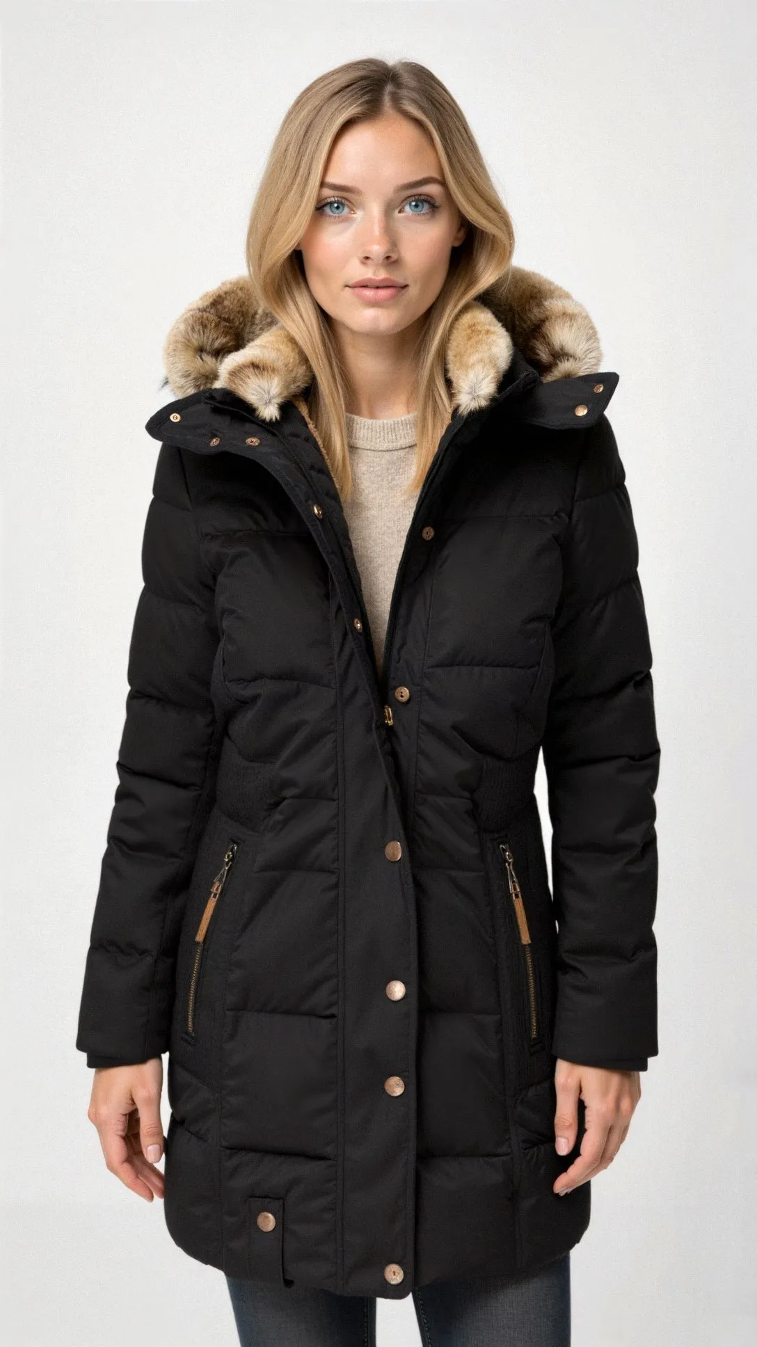 Kerensa - Cozy Hooded Insulation Woman's Coat