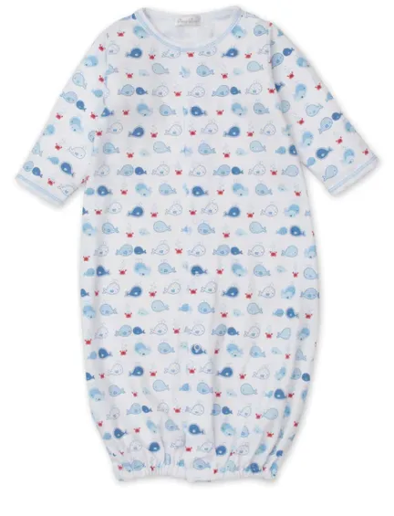 Kissy Kissy Blue Whale Print Converter Gown