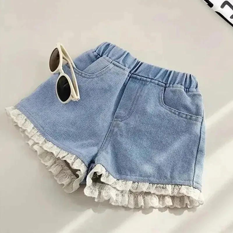 Korean Style Girls' Denim Shorts