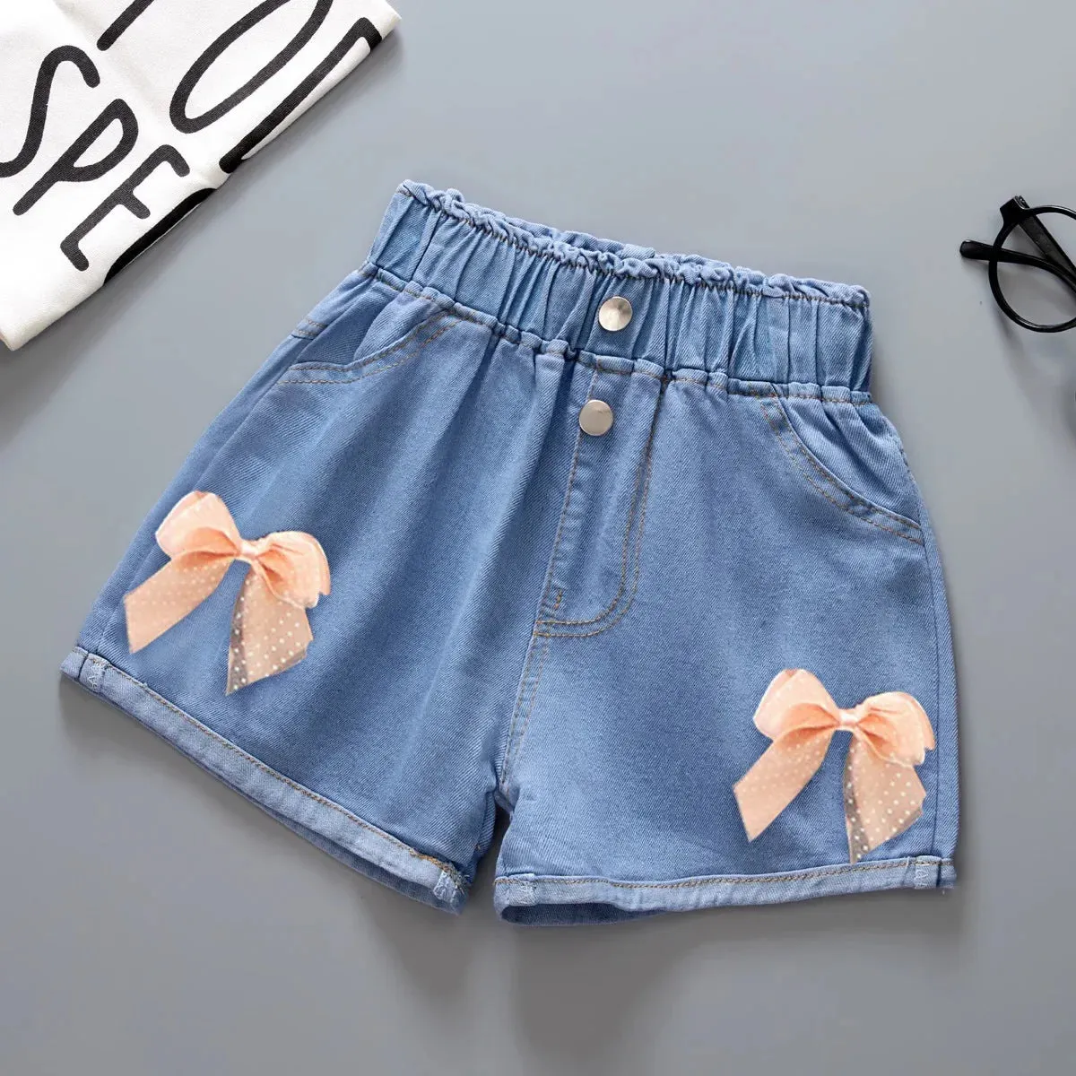 Korean Style Girls' Denim Shorts