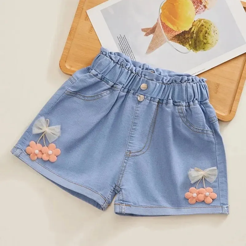Korean Style Girls' Denim Shorts