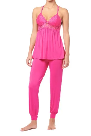 Lace Cami & Jogger Lounge Set – Flirty, Comfy, and Chic