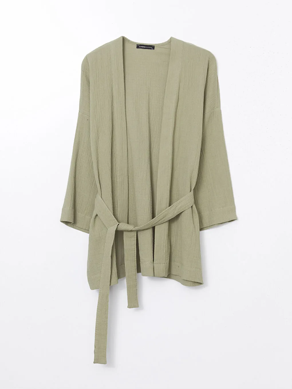 LCWAIKIKI Classic Brown Shawl Collar Women Kimono