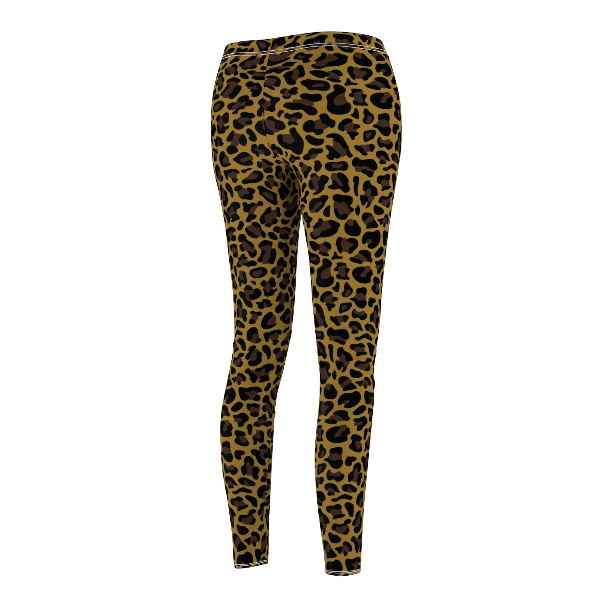 Leopard Print Womens Animal Print Leggings Stretch Pants - Saiko Studio