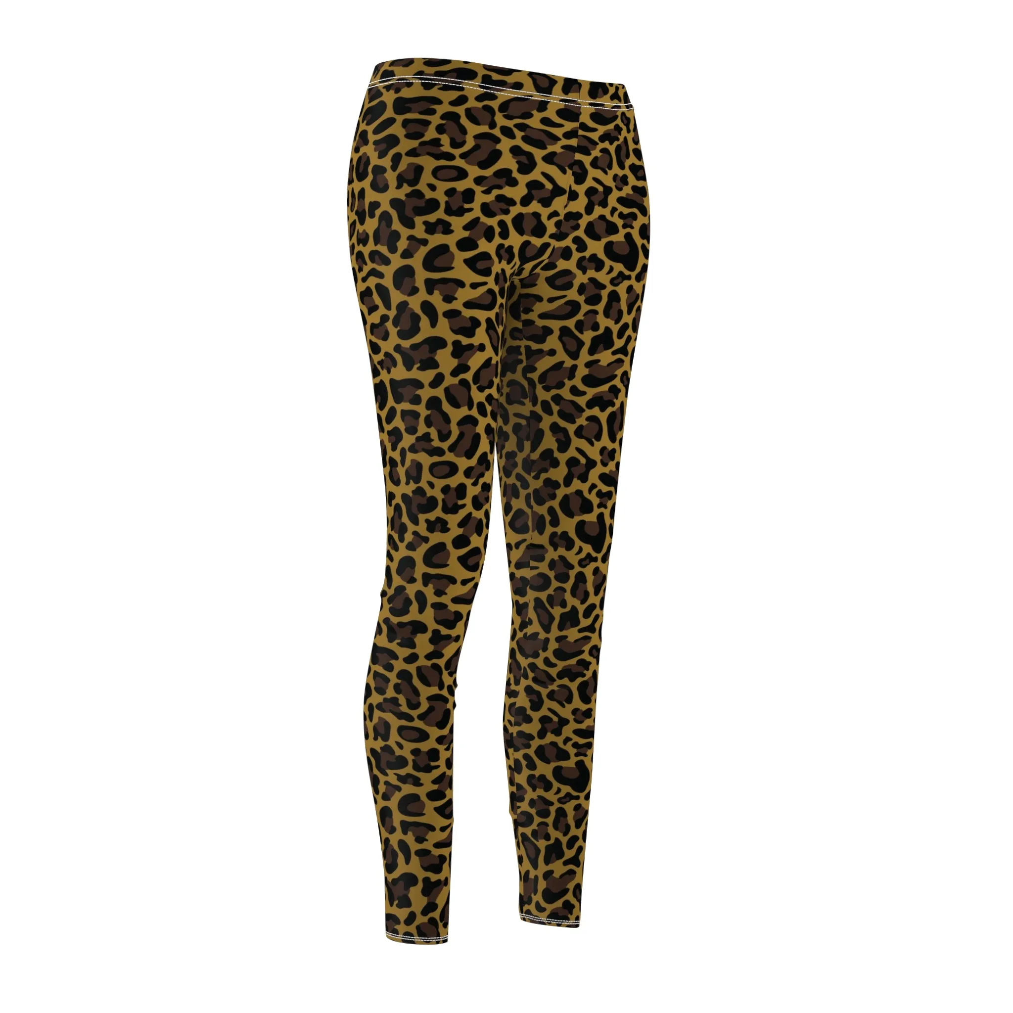 Leopard Print Womens Animal Print Leggings Stretch Pants - Saiko Studio