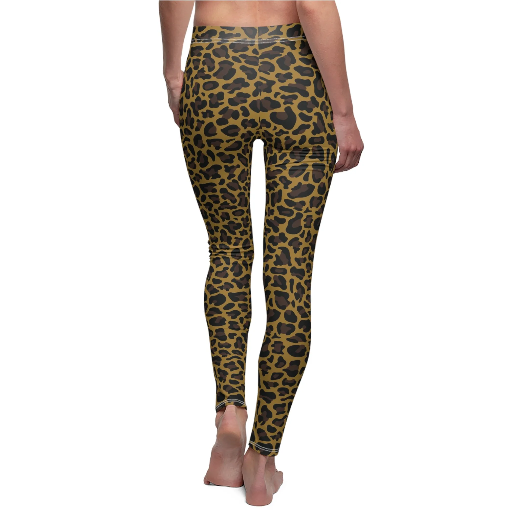 Leopard Print Womens Animal Print Leggings Stretch Pants - Saiko Studio
