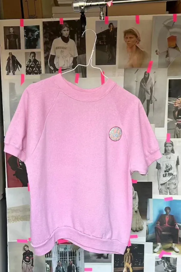 LEXI VINTAGE SHORT SLEEVE SWEATSHIRT