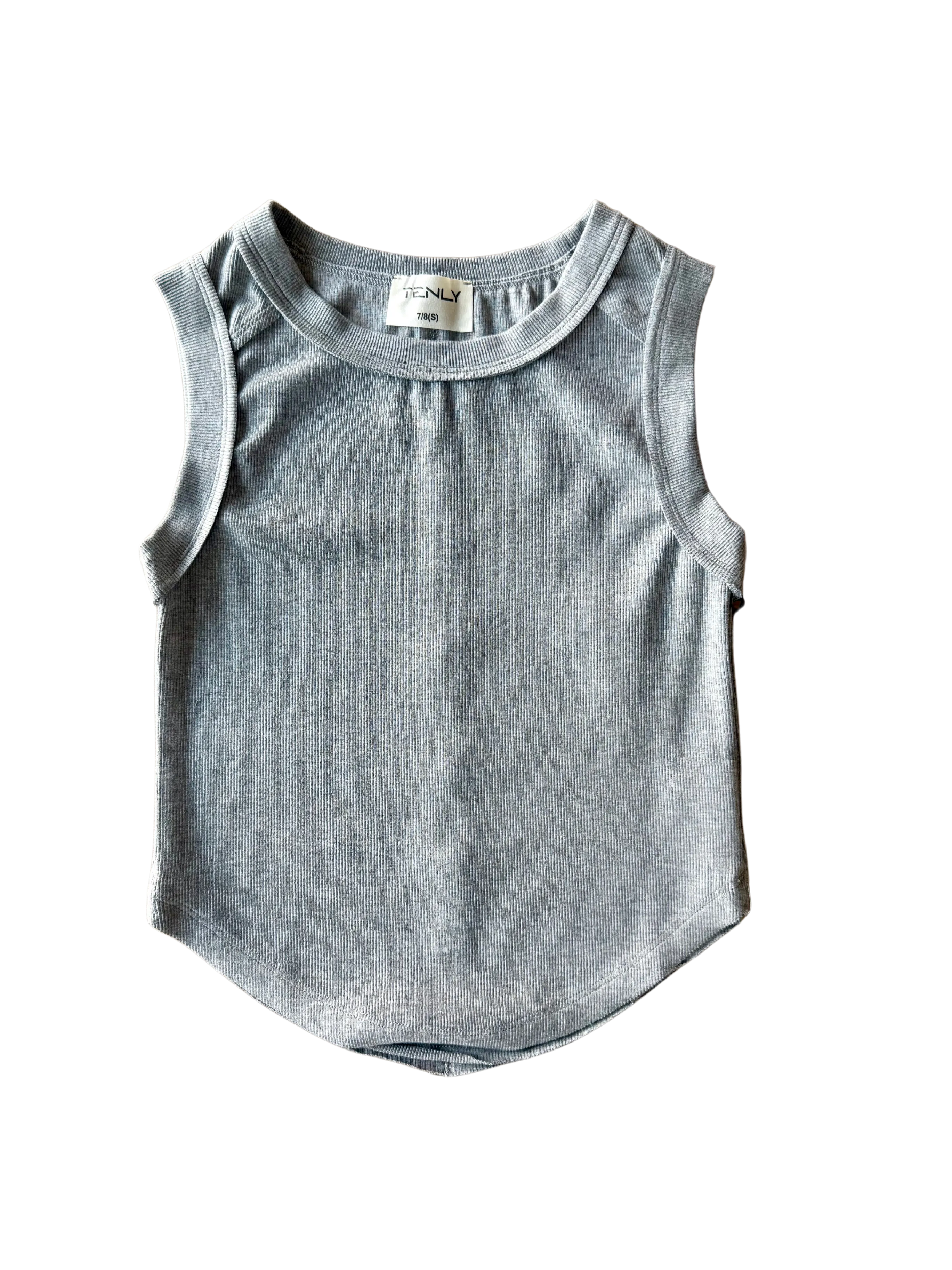 Light Grey Ribbed Tank