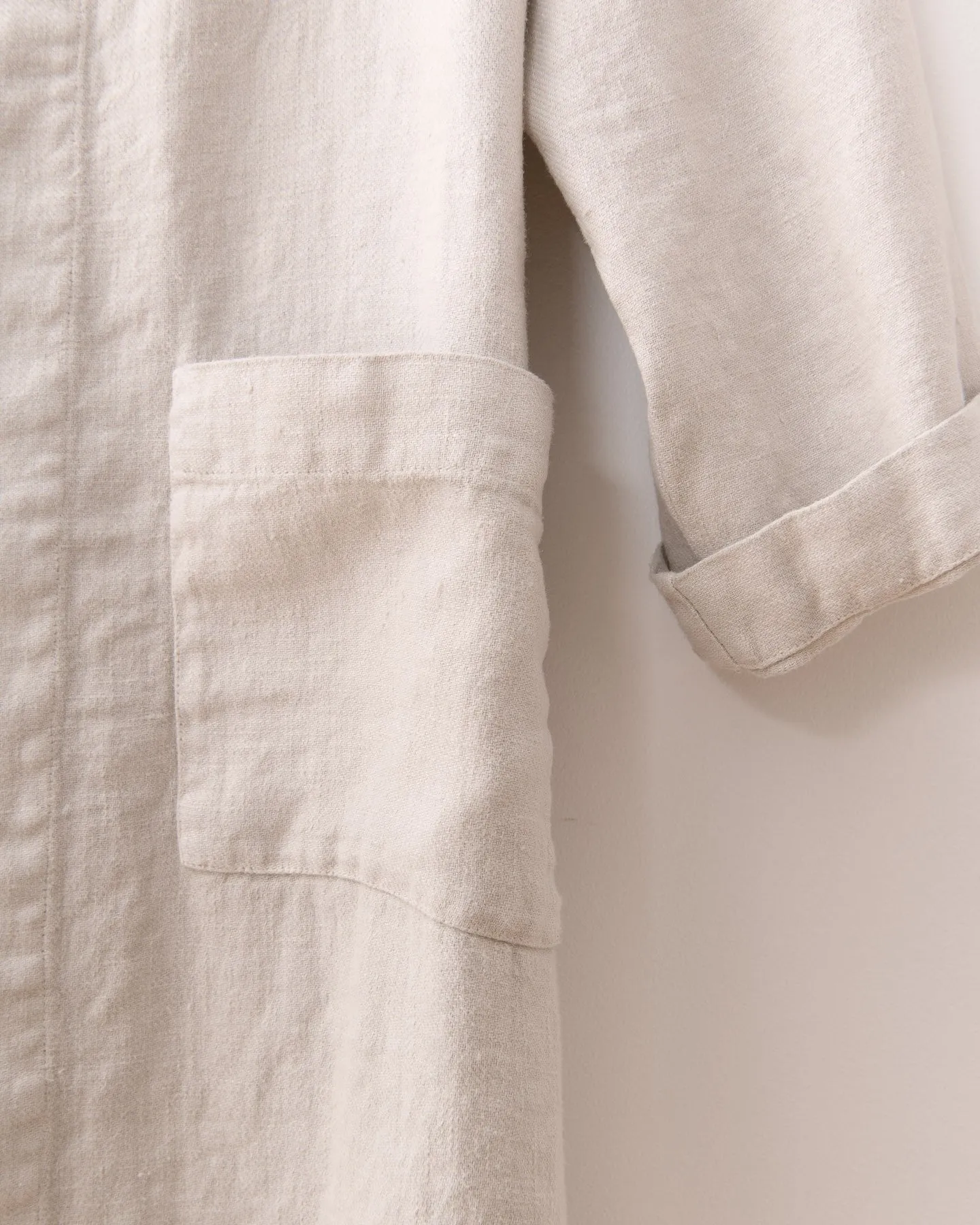Linen Bathrobe in Beige
