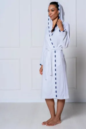 Long Hooded Terry-knit Robe