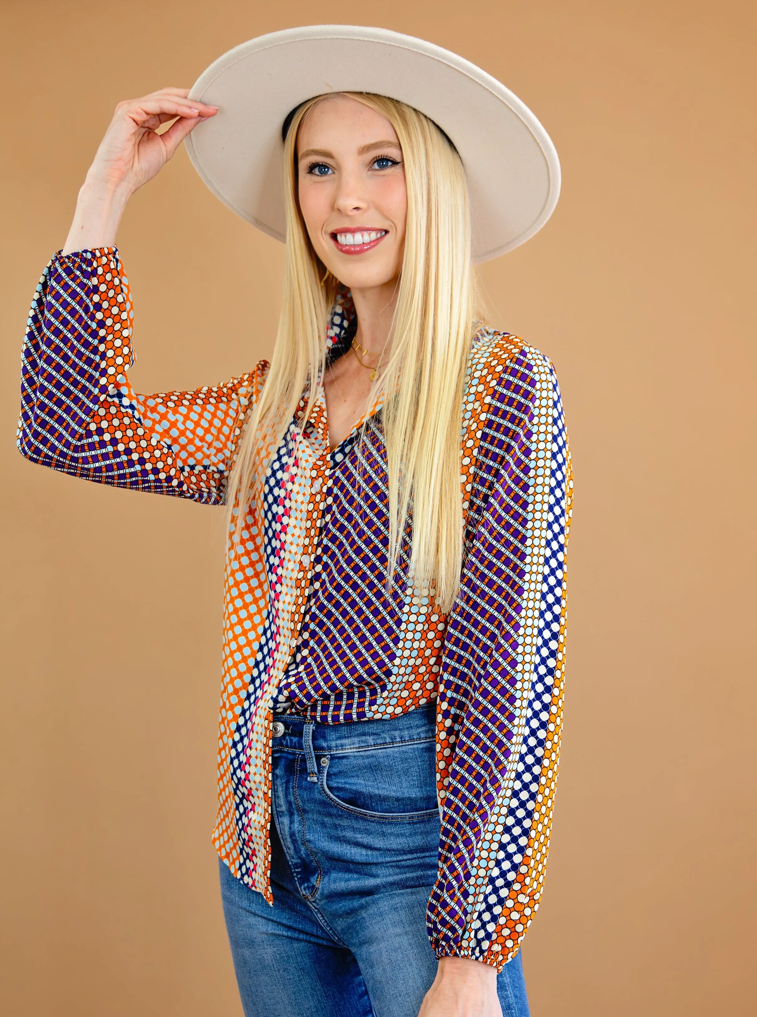 Long Sleeve Button Down Shift Shirt