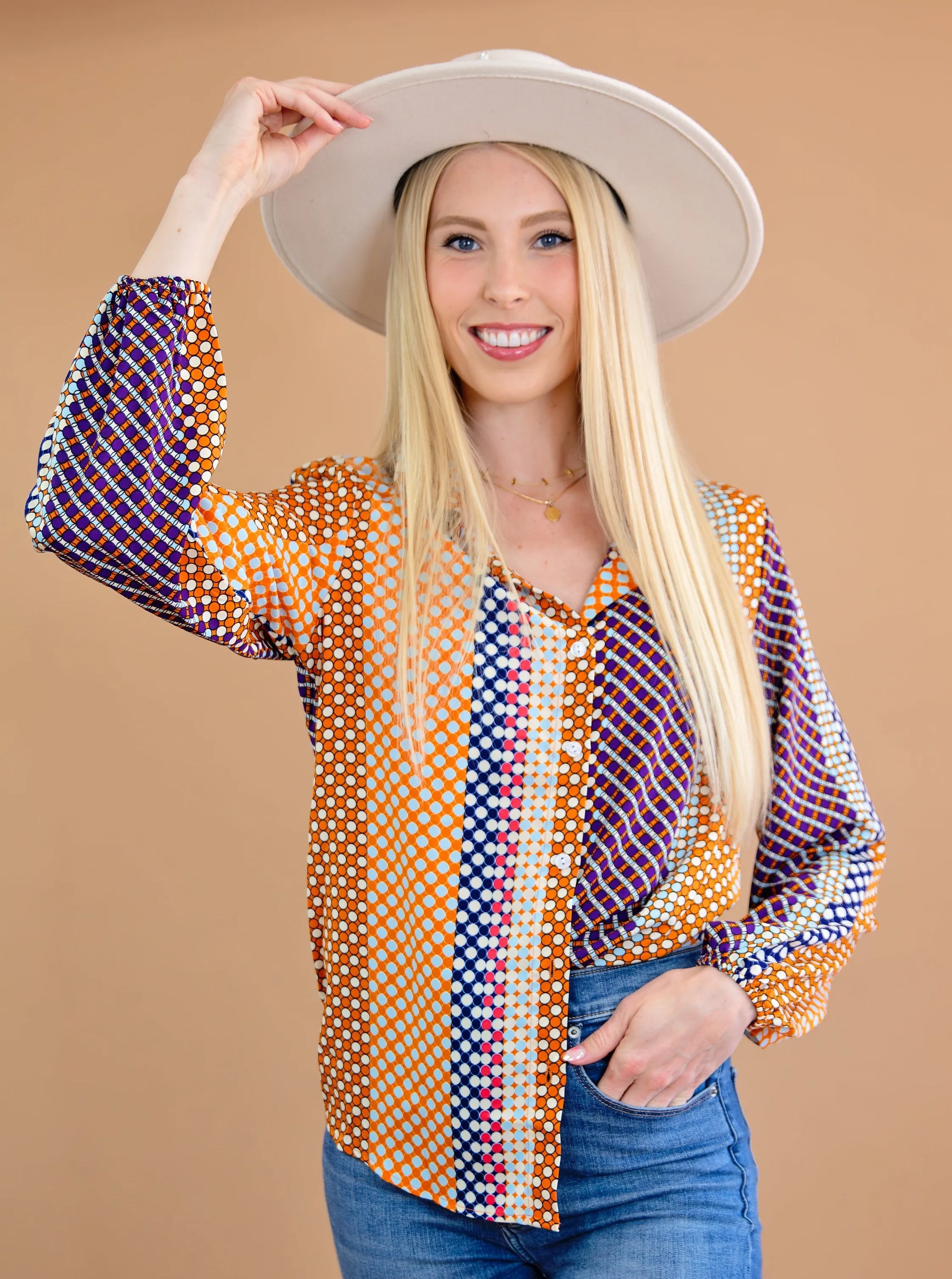 Long Sleeve Button Down Shift Shirt