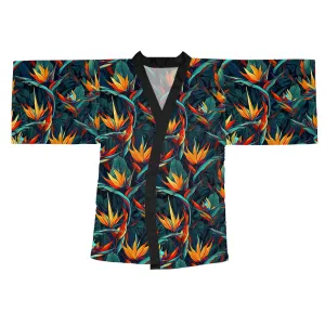 Long Sleeve Kimono Robe - Bird of Paradise