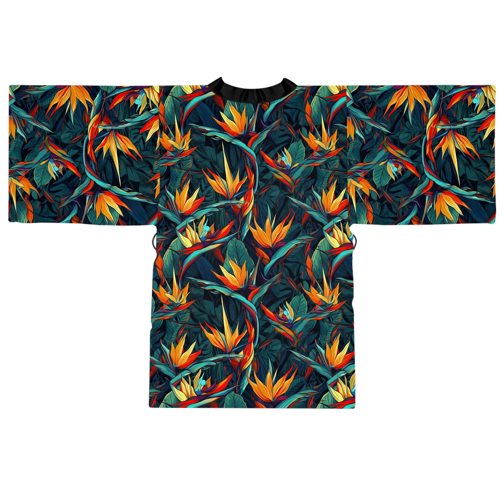 Long Sleeve Kimono Robe - Bird of Paradise