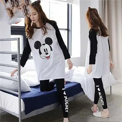 Long sleeve pajamas for women in autumn and winter can be