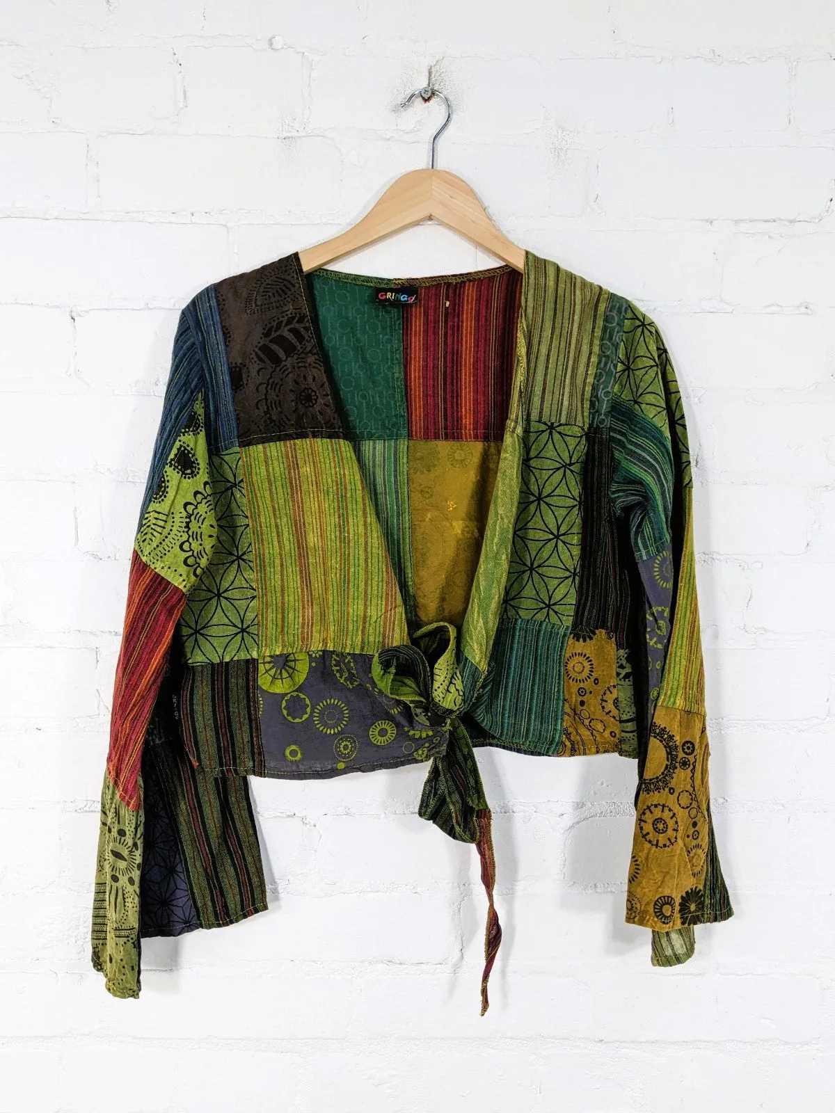 Long Sleeve Tie Top