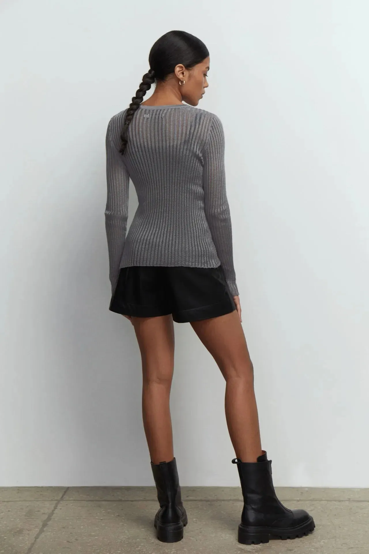Long Sleeve triped See Through top