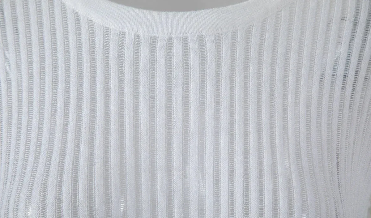 Long Sleeve triped See Through top