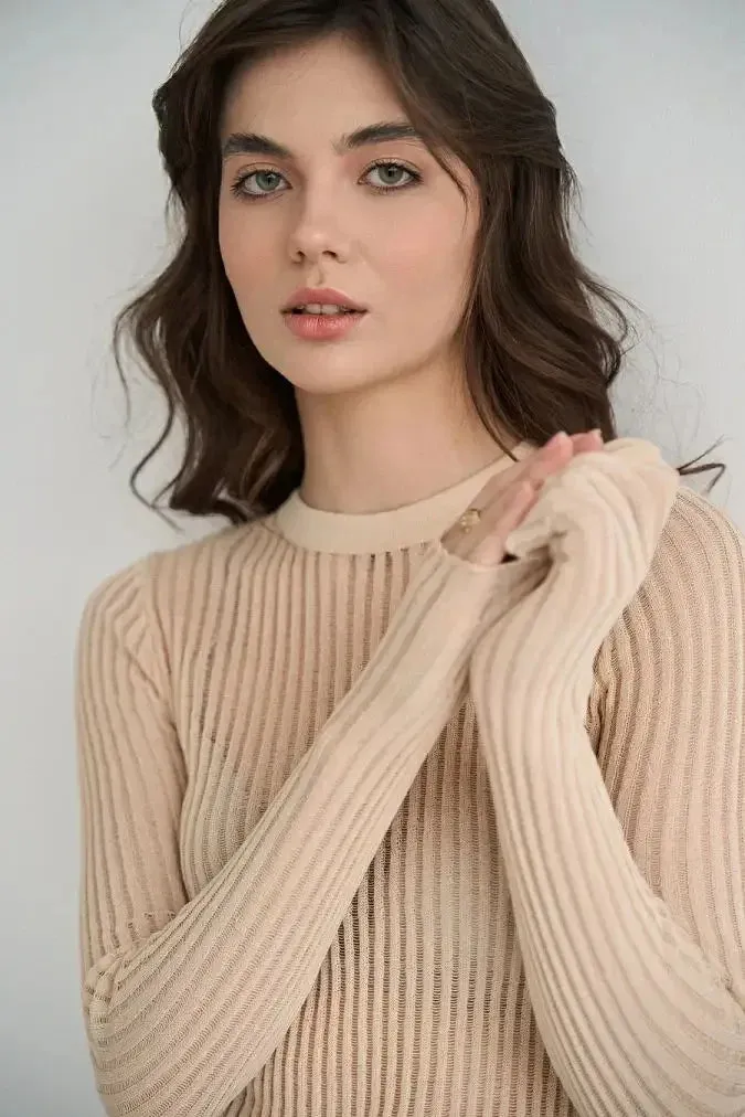 Long Sleeve triped See Through top