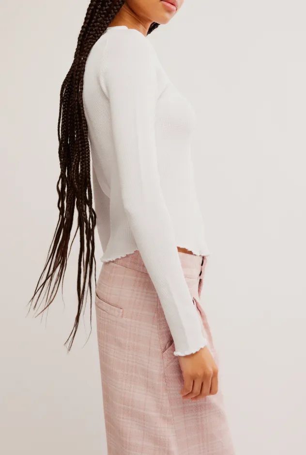 Long Sleeve Waffle Top