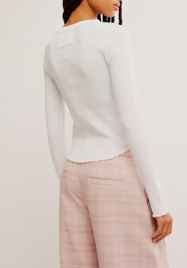 Long Sleeve Waffle Top