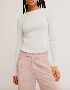 Long Sleeve Waffle Top