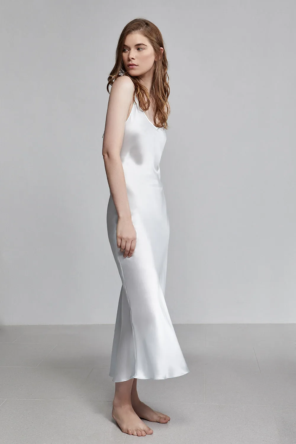 long v neck slip dress, iceberg (sample)