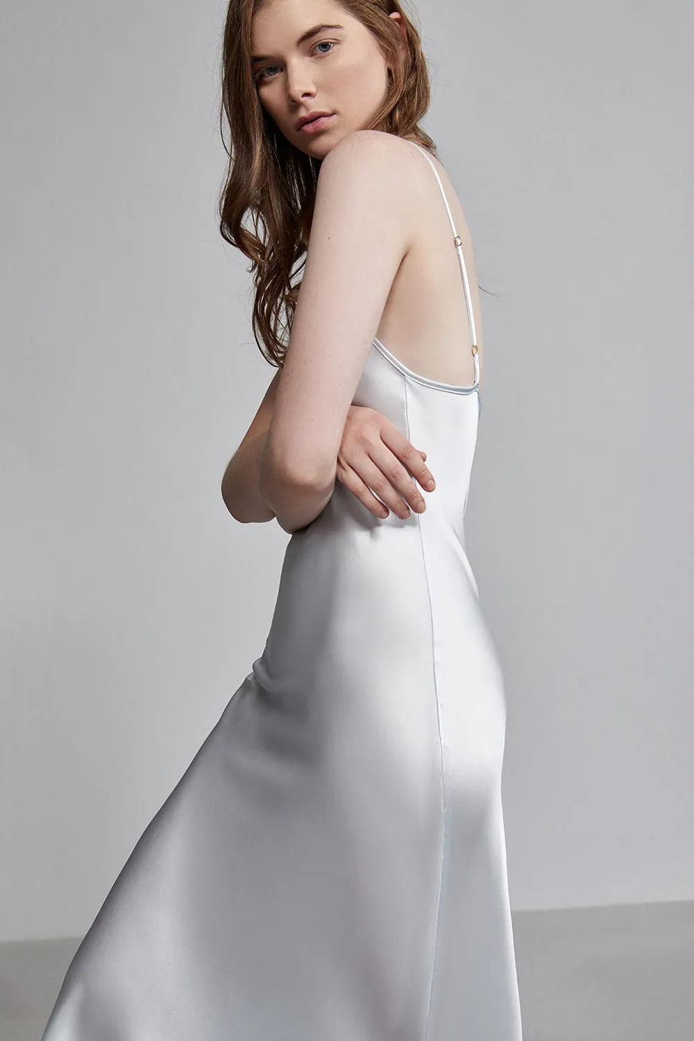 long v neck slip dress, iceberg