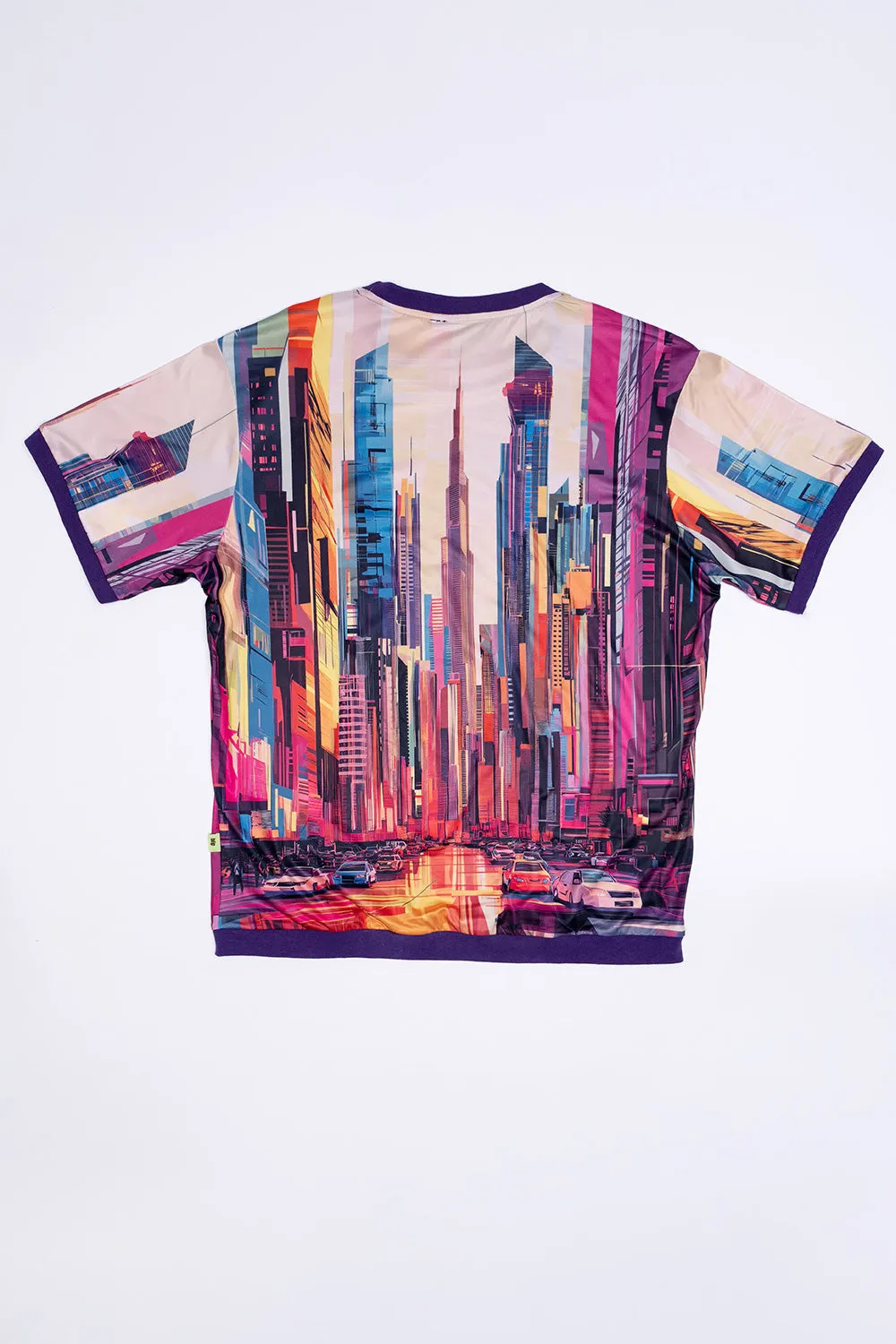 Loose-Fit Graphic Ringer Tee - Dubai Hip