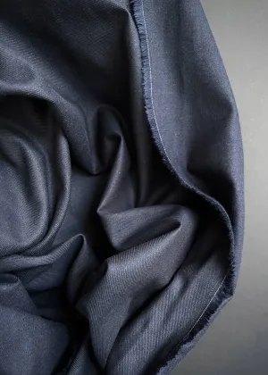 Mallow - Light Brushed Cotton Drill, Navy