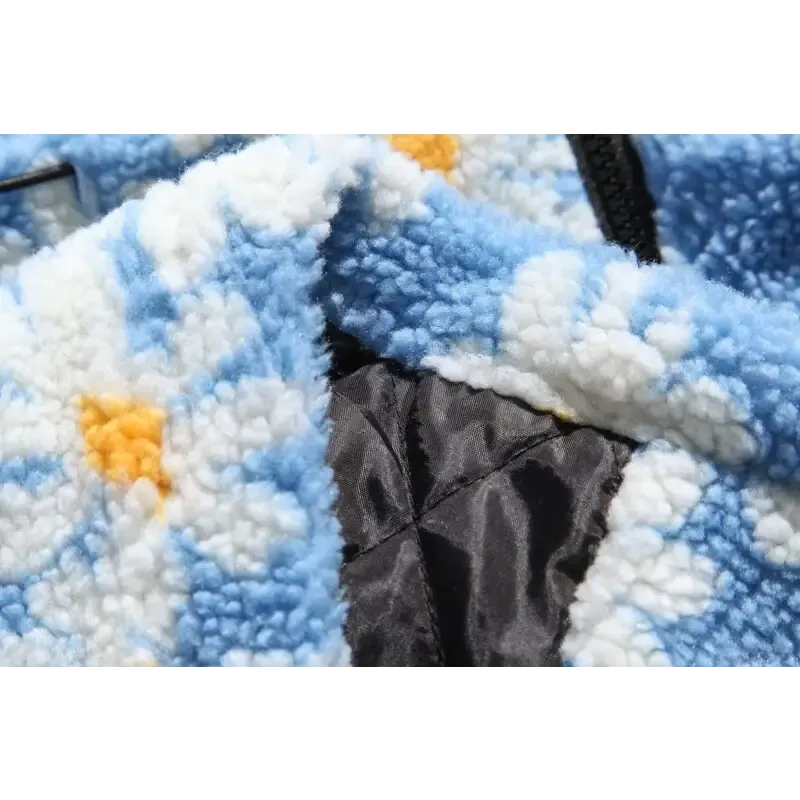Marguerite Daisy Flower Y2K Jacket for Trendy Outerwear Style