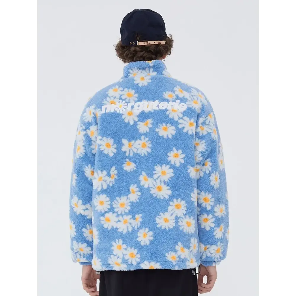 Marguerite Daisy Flower Y2K Jacket for Trendy Outerwear Style