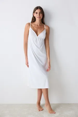 Maria Velvet Off White Dress